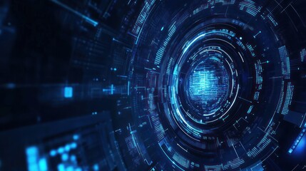 Fototapeta premium Abstract technology speed concept with blue technology Background