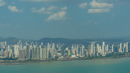 Naklejka premium Panama City Financial District