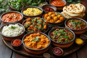 Variety of culinary delights. Teasty food in a salad bar at a restaurant. Selective focus