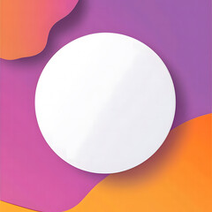 Minimalist White Circle on Vibrant Gradient Background