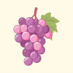 Bunch of grapes Flat illustration art