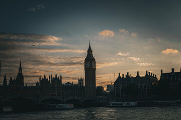 Fototapeta premium Big Ben during Sunset, England's Stunning Iconic Clocktower 