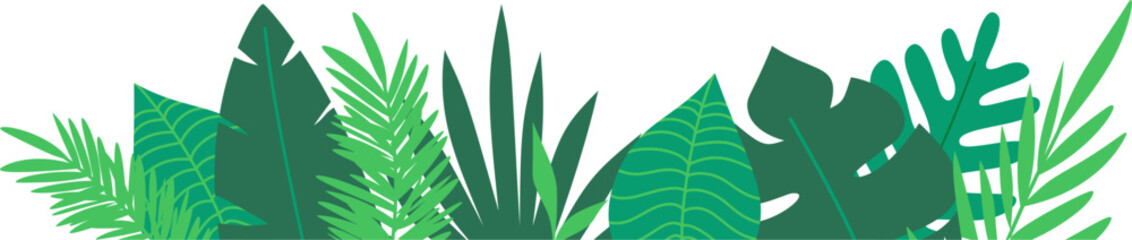 Greenery tropical leaves decoration