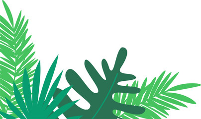 Greenery tropical leaves decoration