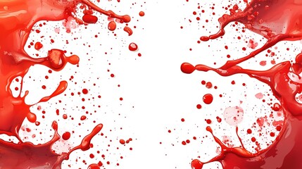 A dynamic vector illustration of a blood splash background, featuring vibrant red hues that create an intense and dramatic effect. This design captures the energy and movement of the splash, 