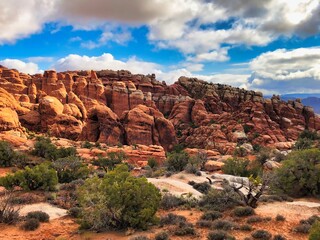 Autumn at the Fiery Furnace in Arches National Park in Utah.