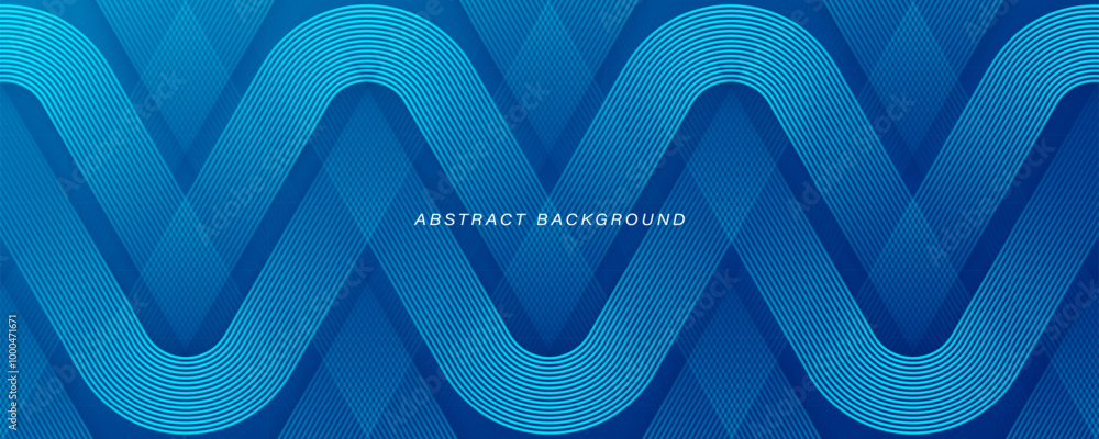 Wall mural modern blue abstract background design. geometric lines pattern. blue gradient lines texture. suit f