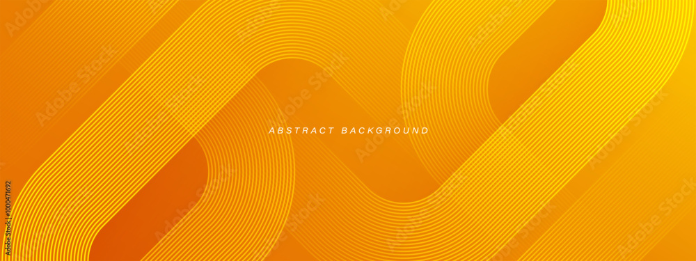 Poster orange and yellow gradient abstract background. glowing geometric lines pattern. modern texture desi
