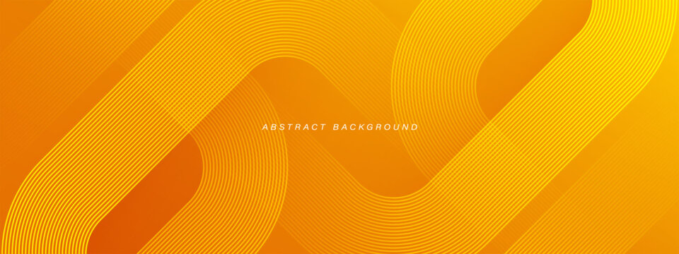 Orange and yellow gradient abstract background. Glowing geometric lines pattern. Modern texture design. Futuristic concept. Suit for brochure, banner, poster, cover, website, flyer
