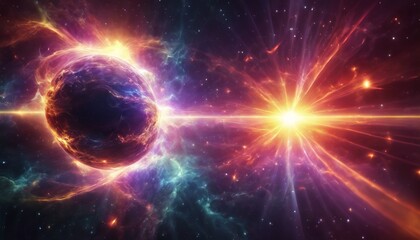 Obraz premium Vibrant Tides - The Dance of Electromagnetic Waves, HDR, Artistic Filter