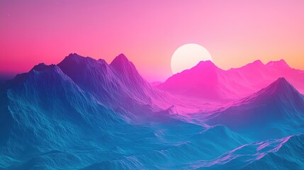 A striking gradient background featuring a seamless transition from vibrant neon pink to electric blue, creating a futuristic and energetic effect. This dynamic backdrop is perfect for modern designs,