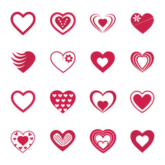 A seamless pattern of red heart shapes, perfect for a Valentine's Day romance illustration or card design