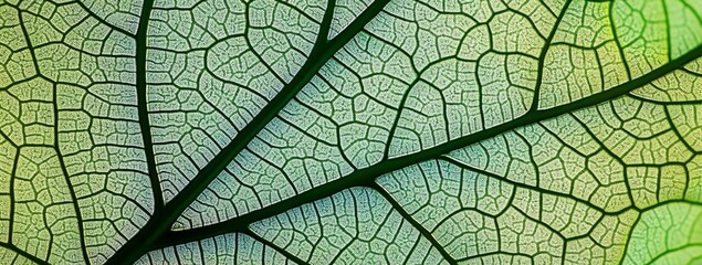 Obraz premium Close-up of emerald green leaf veins, representing eco-friendly practices and environmental awareness, ideal for sustainable marketing designs.