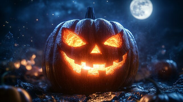 Halloween holiday celebration concept with jack-o-lantern.