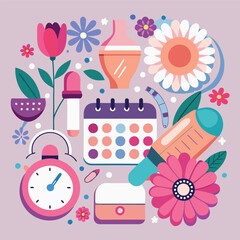 Seamless pattern vector illustration of medical icons for science and medicine design