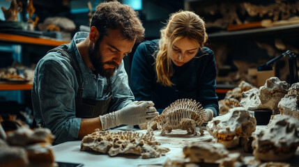 Dinosaur skeleton reconstructed in lab