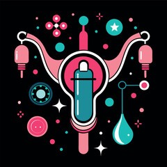 Seamless pattern vector illustration of medical icons for science and medicine design