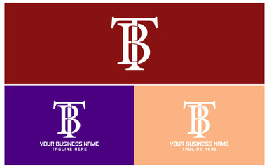 Interlocking TB Logo Design, BT Or TB Monogram Logo Design Icon