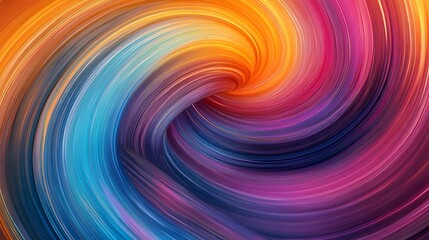 Abstract background with colorful spiral swirl lines.