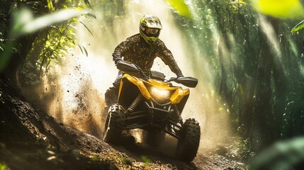Adventurous ATV Ride Through Jungle