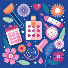 A festive vector seamless pattern with medical instrument gifts and presents perfect for holiday cards and party decorations