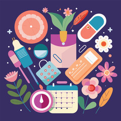 A festive vector seamless pattern with medical instrument gifts and presents perfect for holiday cards and party decorations