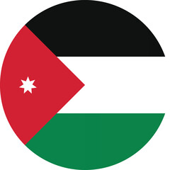 circular flag of Jordan country vector design and illustration 