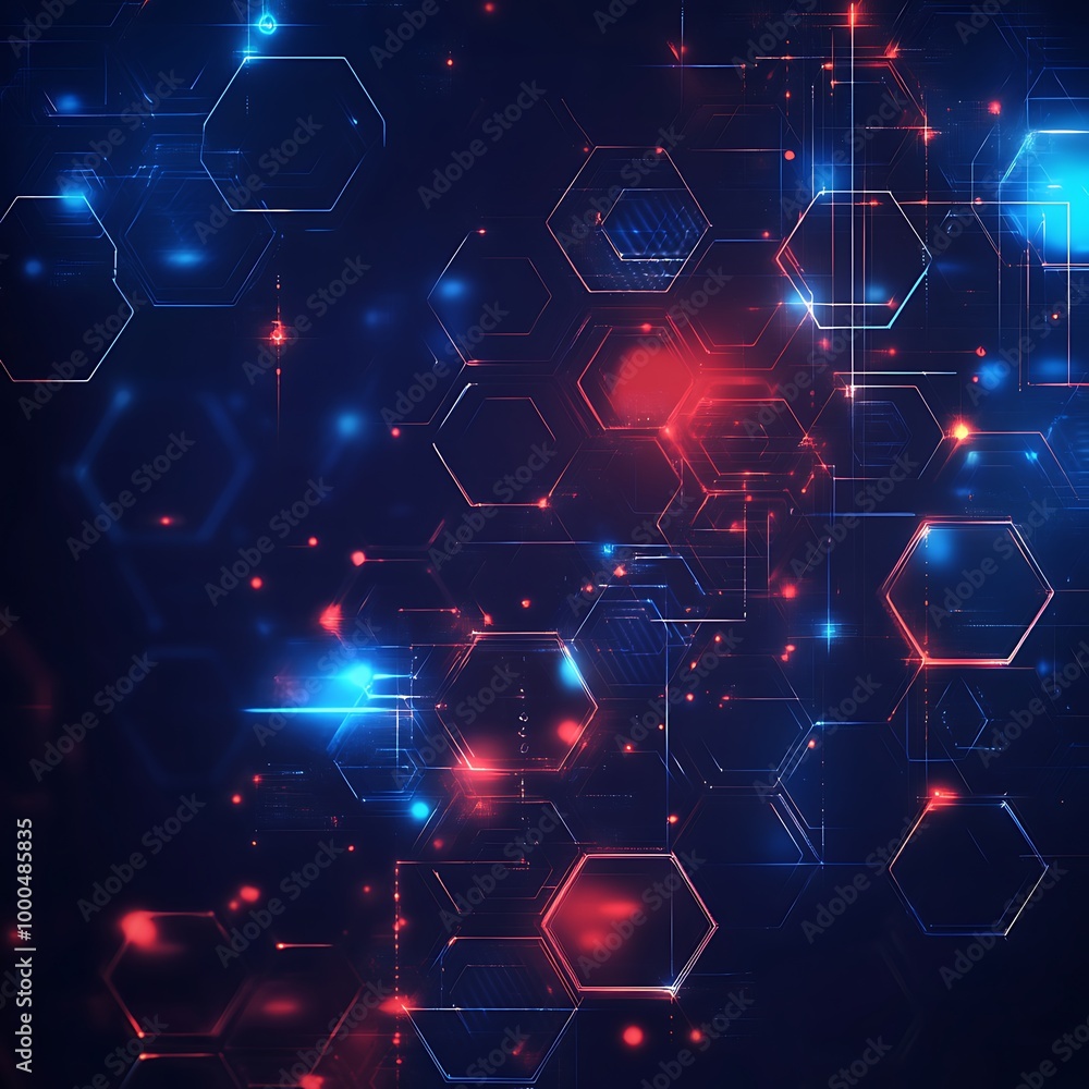 Poster new abstract science and technology concepts from biotech and genetic engineering image