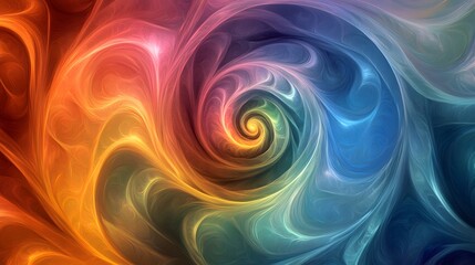 Obraz premium Abstract background with colorful spiral swirl lines.