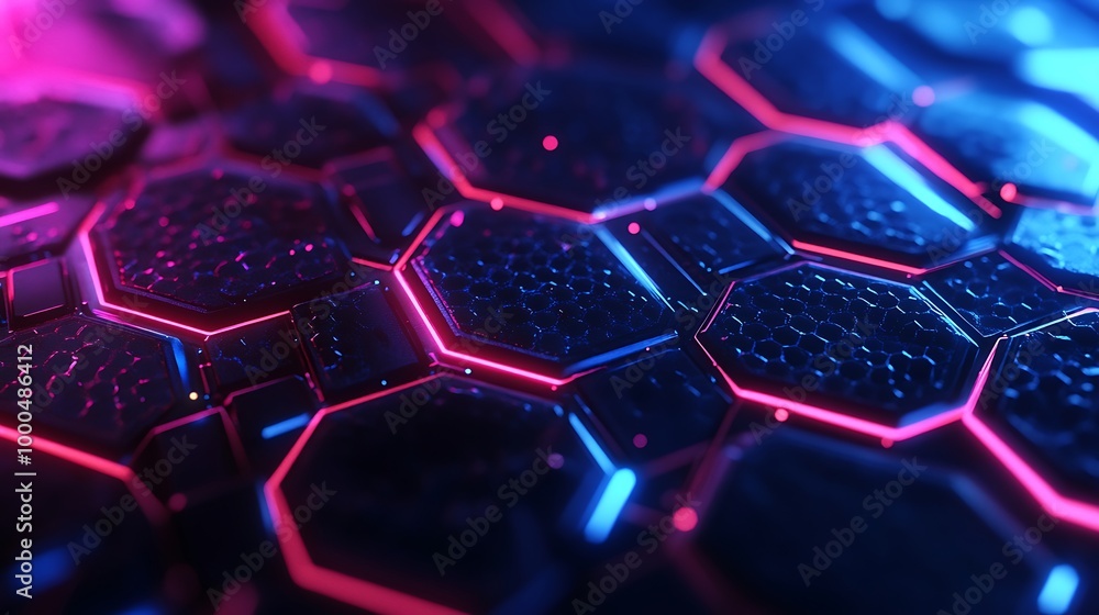 Poster abstract science and technology concepts from digital transformation and automation trends