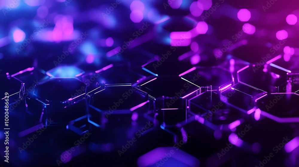 Poster advanced abstract science and technology concepts from nanotechnology and material sciences