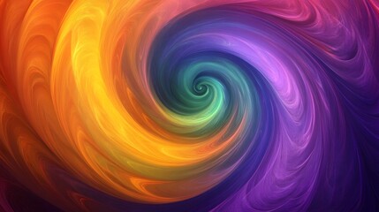 Fototapeta premium Abstract background with colorful spiral swirl lines.