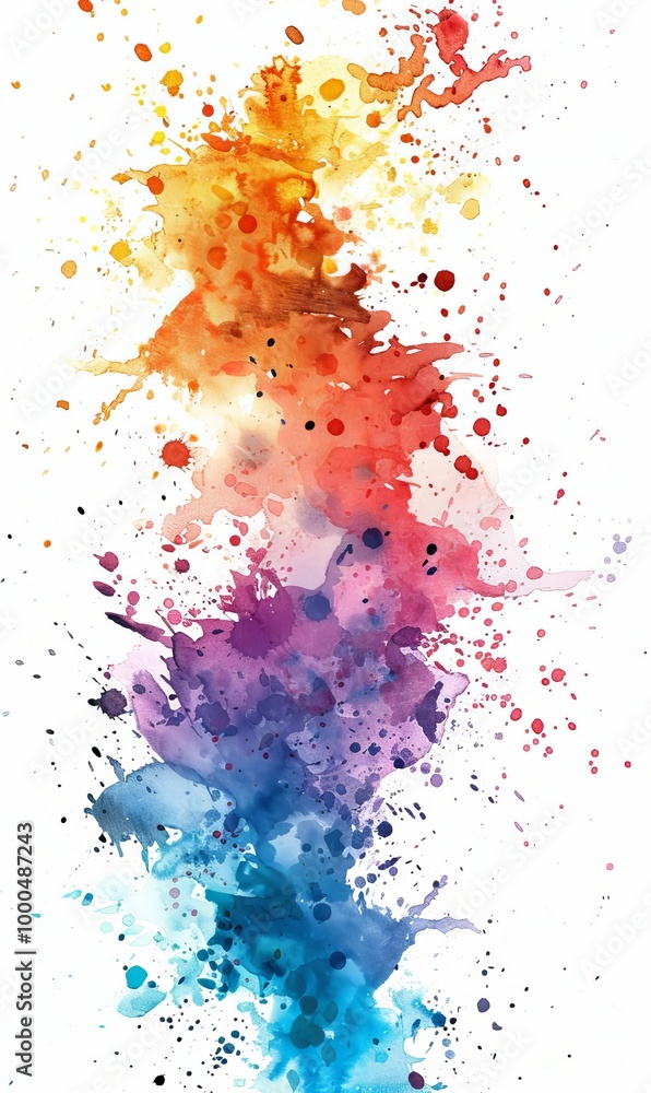 Poster Watercolor splash isolated on white background