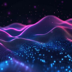 Futuristic 3D abstract technology background with vibrant, geometric structures