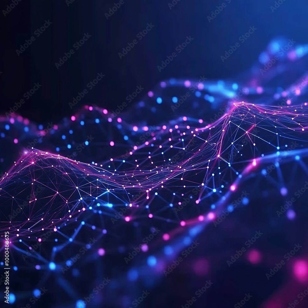 Poster 3d abstract technology background featuring dynamic shapes and digital elements