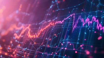 Obraz premium Business, Technology, Internet and network concept. Financial Graph. Stock Market chart. Forex Investment. 
