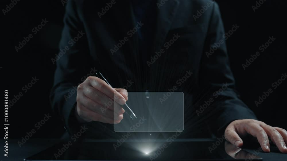 Poster business person delve into data analytics to uncover trends and insights from predictive big data mo