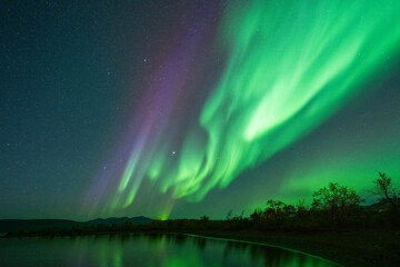 Brilliant greens and blues from Sweden's Aurora Borealis, Northern Lights 