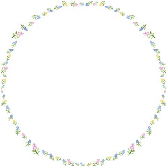 カラフルなお花のフレーム
