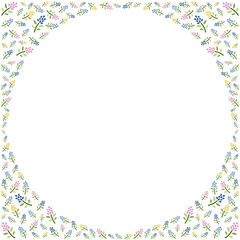 カラフルなお花のフレーム