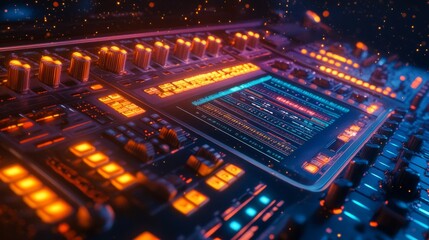 Fototapeta premium Vibrant Music Mixer