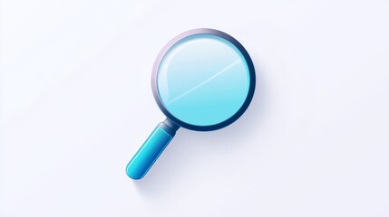 Blue Magnifying Glass Icon