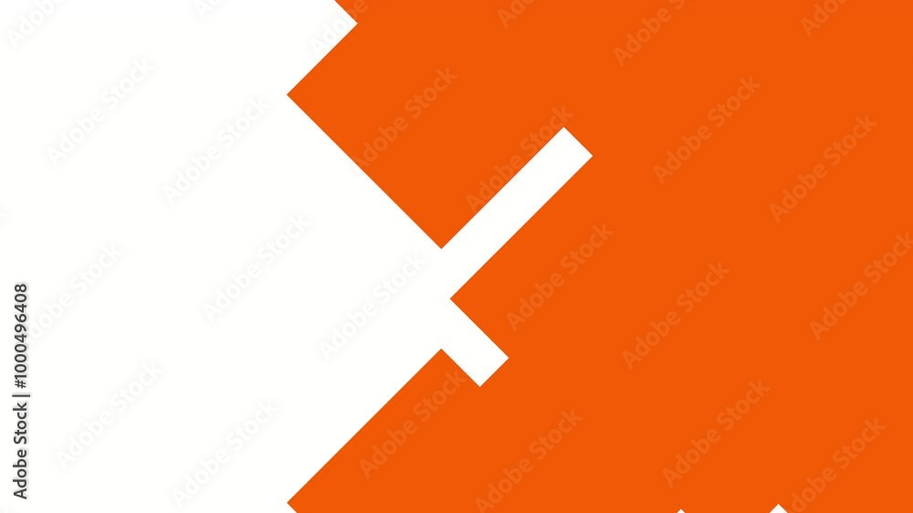 Poster stylish white and orange dynamic intro animation, ideal for modern projects.
