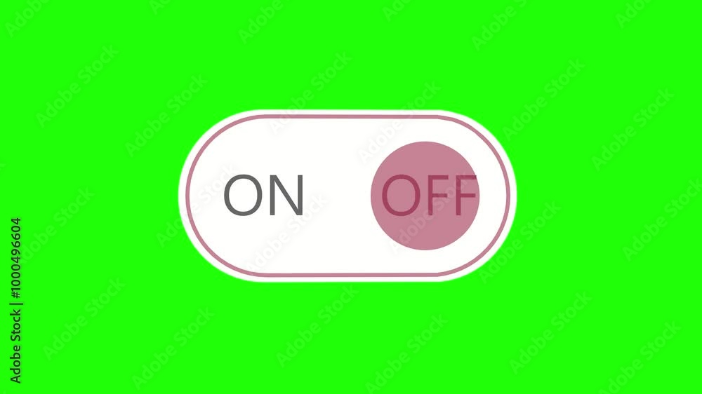 Poster ui element animation on green chroma key background, ideal for customization.