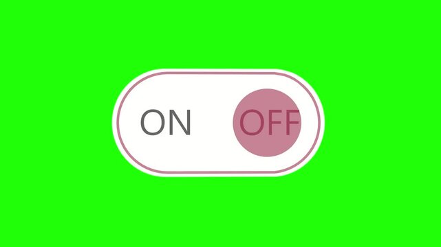 UI element animation on green chroma key background, ideal for customization.