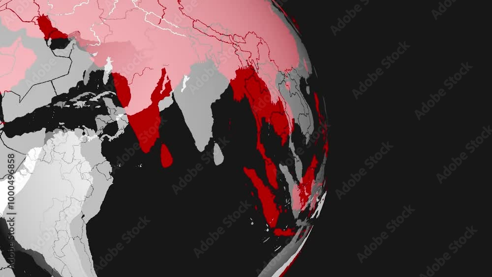 Poster animated rotating globe on a dynamic high-tech background, perfect for intros.