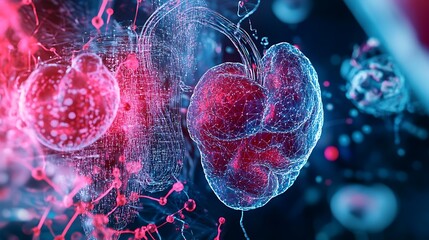 Innovations in cardiovascular research featuring 3D rendering and therapies