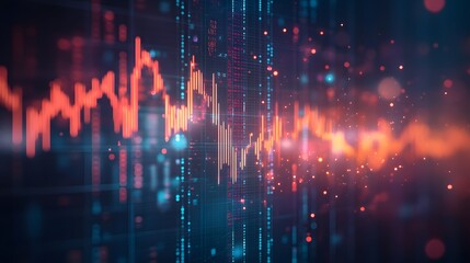 Obraz premium Business, Technology, Internet and network concept. Financial Graph. Stock Market chart. Forex Investment. 