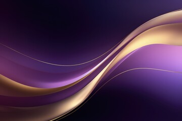 Fototapeta premium Violet background with gold wave HD wallpaper corporate template copy space