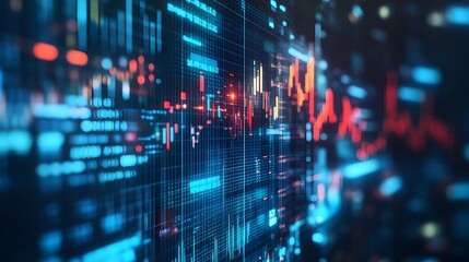 Obraz premium Business, Technology, Internet and network concept. Financial Graph. Stock Market chart. Forex Investment. 